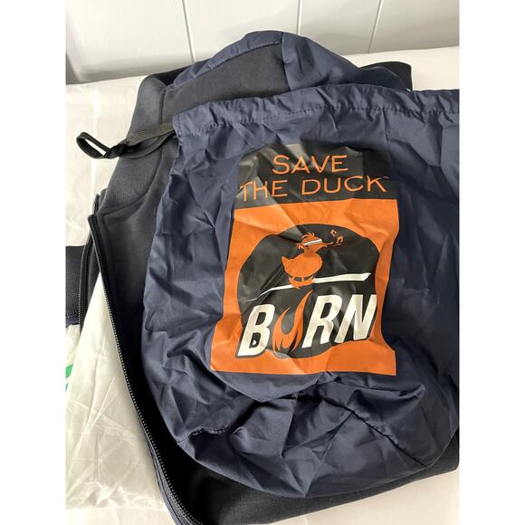 Save The Duck Burn Recycled Bi-Material "Down" packable jacket women's L - Picture 4 of 10